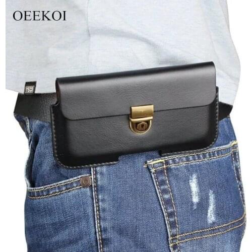 OEEKOI PU Leather Belt Clip Pouch Cover Case for LG Q6 alpha Q6+ Q6
