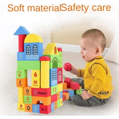 Childrens toys printed soft foam large particles letters EVA numbers building blocks childrens toys