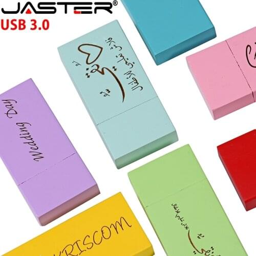 Free Custom LOGO Color Wooden USB3.0 Flash Drive 4G 8G 16GB 32GB 64GB 128GB Creativity Pen Drives High Speed Memory Stick U Disk
