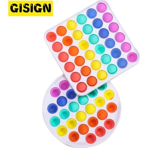 Push Bubble Simple Dimple Fidget Kids Sensory Squishy Stress Reliever Autism Toy Anti Stress Rainbow Adult Toys For Children