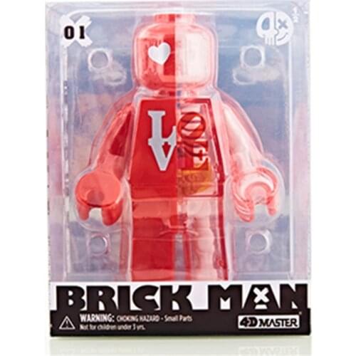 Brick Man Red Style 4D Master Artist Jason Freeny Couple Model Perspective Skeleton Anatomy