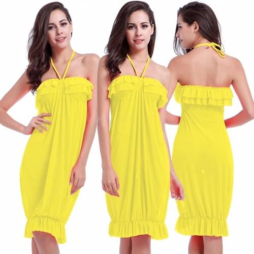 Womens Bikini Blouse Swimwear Summer Suit 2021 Sexy One-Piece Bandeau Beachwear Solid Color Beach with Backless Dress