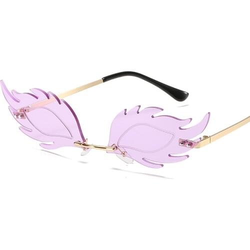 Fashion Rimless Luxury Sunglasses Women Party Fair Shape Brand Designer Unique Sun Glasses Frameless Cool Goggles Eyewear