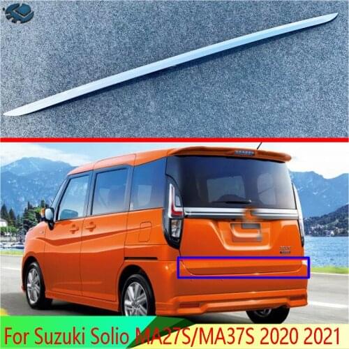 For Suzuki Solio MA27S/MA37S 2020 2021 Stainless Steel Tail Gate Door Cover Trim Rear Trunk Molding Bezel Styling Garnish