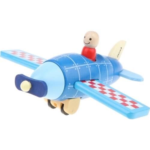 Novel Wooden DIY Toy Assembled Old Style Plane Model Kids Toy Gift
