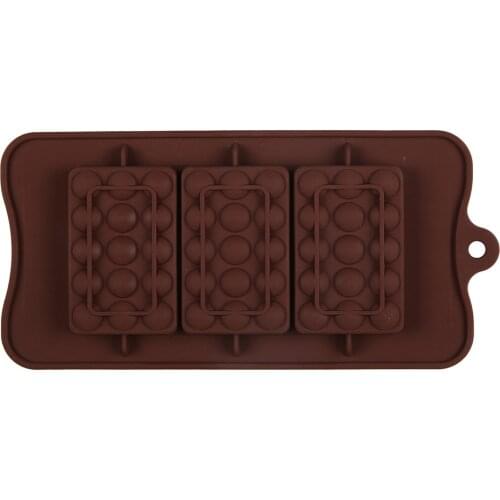 New Silicone Chocolate Mold Square shape 3D DIY Reusable Cake Tools Non-stick Jelly and Candy Kitchen Baking Accessories