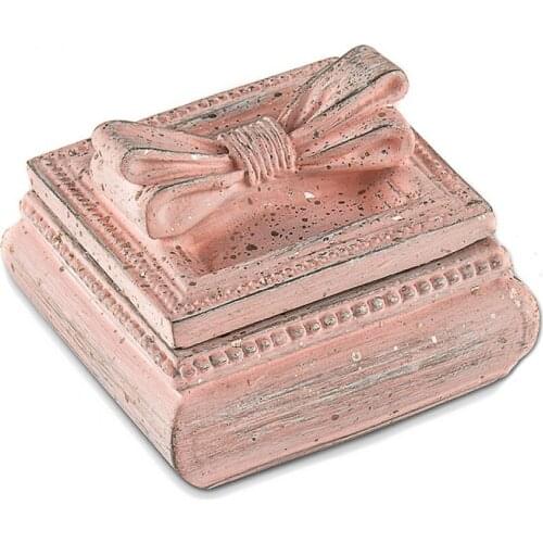Porio Pink Ribbon Jewelry Box 6x6