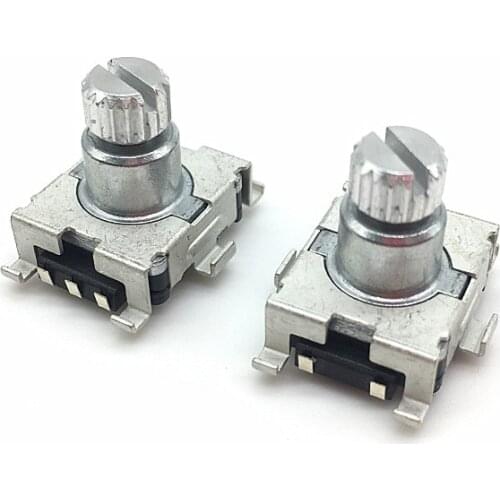 2pcs/lot EC11 Rotary Encoder Code Switch 30 Position With Push Button Switch SMD Type 5pin 9.5mm Plum Shaft