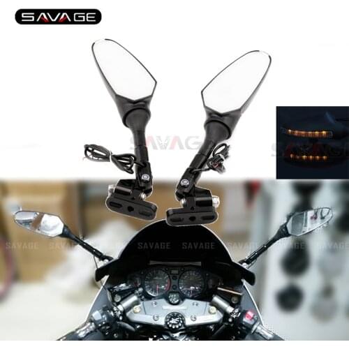 Folding LED Rear View Side Mirrors For SUZUKI GSX 1300R HAYABUSA 1999-2020 2018 2019 GSXR Motorcycle Accessories Rearview Mirror