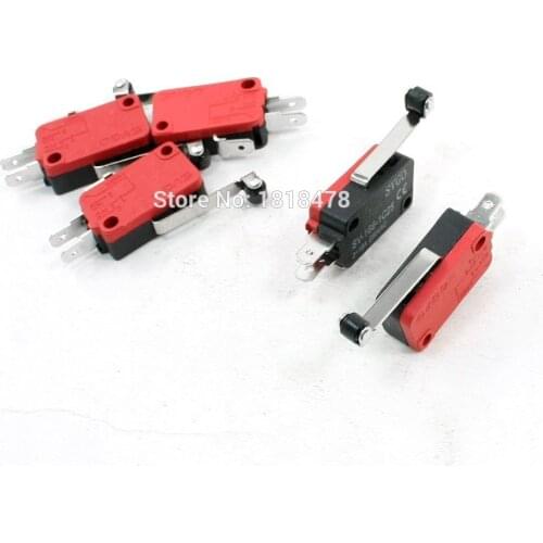 SV-166-1C25 5 x Micro Limit Switch Long Hinge Roller Arm SPDT Snap Action Home LOT