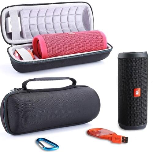 2019 New EVA Hard Hangrui Case Zippered Carrying Speaker Bag Case Cover for JBL Flip 3/4 Bluetooth Portable Speaker Protect Bag