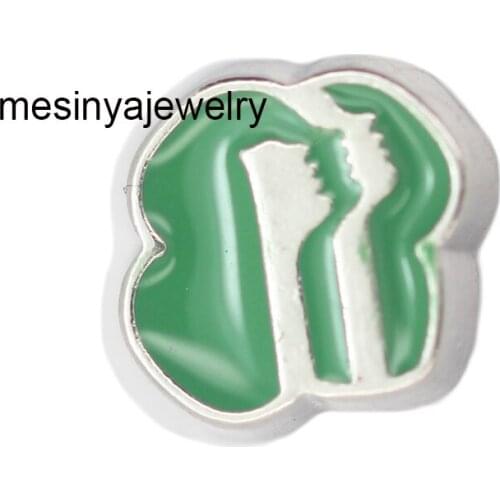 10pcs Girl Green Color Scouts Custom Floating Charms for Glass Locket