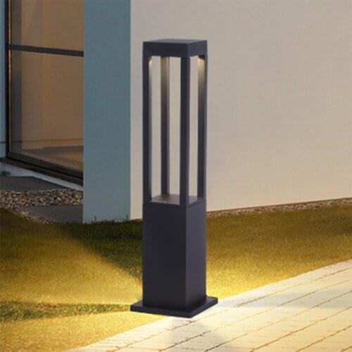 10W Outdoor Waterproof LED Garden Lawn Light Modern Aluminum Pillar Light Outdoor Villa Courtyard Landscape Lawn Bollards Light