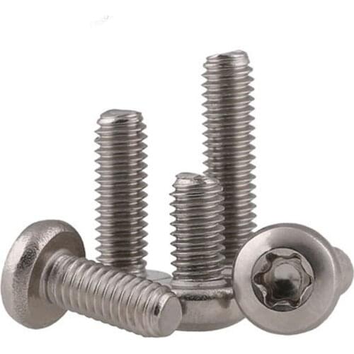 30pcs M4 Inner plum screws Round Pan Torx T&TX bolt Mechanical screw 304 stainless steel 5mm-50mm length