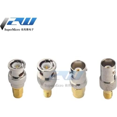 4pcs/lot BNC To SMA Connectors Type Male Female RF Connector Adapter Test Converter Kit Transmission Cables SMA To BNC connector