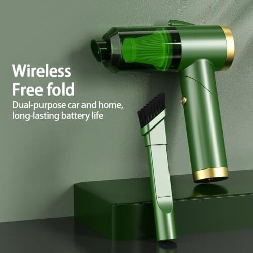 9000Pa Car Vacuum Cleaner Wireless Mini Car Cleaning Handheld Folding Vacum Cleaner With LED Light For Car Interior Cleaner