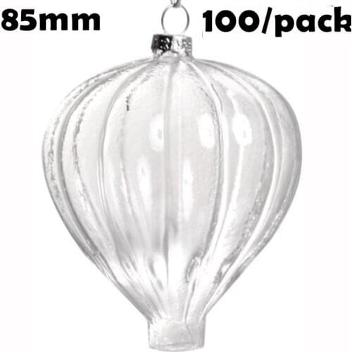 Free Shipping DIY Paintable Christmas Xmas Decoration Ornament/Ball 85*75mm Glass Baloon, 100/Pack
