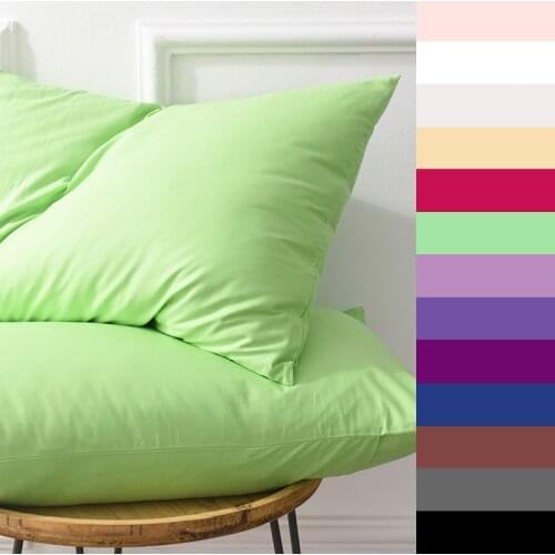 Custom Pillow case 70*70 Pure Cotton Luxury Solid Pillowcase 50*70 50*75 Decorative Pillow Cover Bedding for Hotel green
