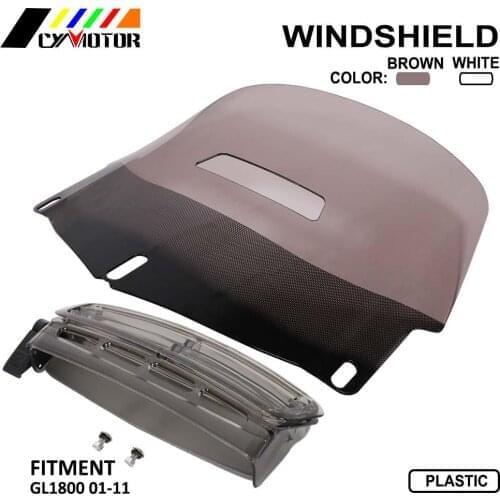 Motorcycle ABS Black Windshield Fairing Windscreen For HONDA Goldwing GL1800 2001-2009 2010 2011