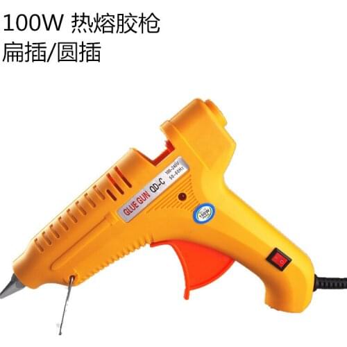 US EU Plug AC 100-240V 100W Electrical Hot Melt Glue Gun With Switch Indicator Light Home Glue Guns Heating Craft Repair Tool