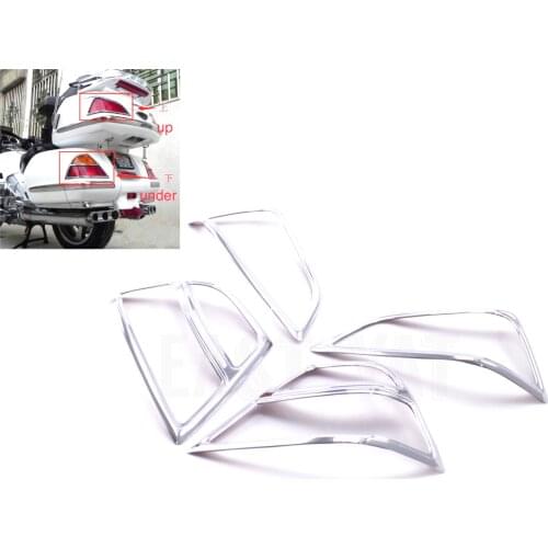 GL1800 Rear Decorations Chrome Decorationy parts accents fairing saddlebag light accents for Honda Gold Wing GL 1800 2001-2005