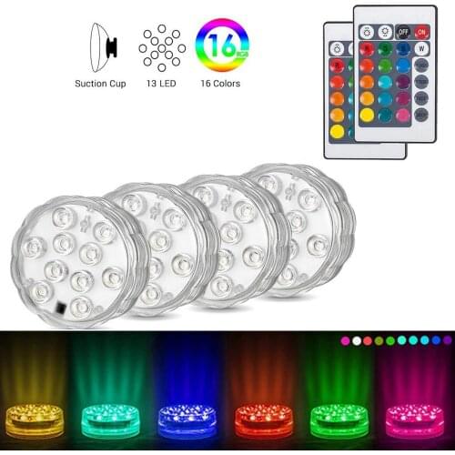 IP68 RGB 13 LED Piscina Aquarium Swimming Pool Piscine Poisson Zwembad Jacuzzi Outdoor Garden Fish Tank Light Vase Decoration