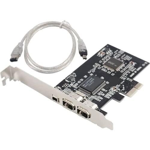 1394 Firewire Card,PCIe 3 Ports 1394A Firewire Expansion Card, PCI Express to External IEEE 1394 Adapter Controller