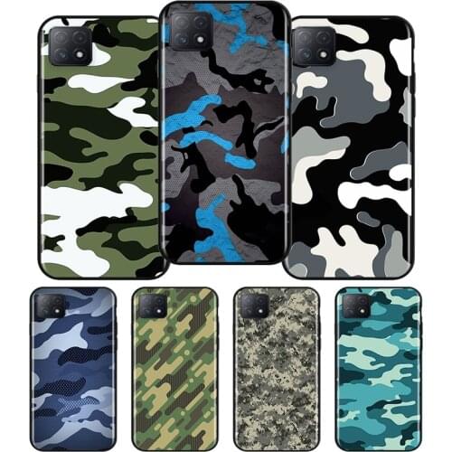 Cool Camouflage Pattern Silicone For OPPO AX7 A1K A94 A93 A92S A73 A72 A53S A52 A32 A31 A12E A11X A9 A5 2020 Soft Phone Case