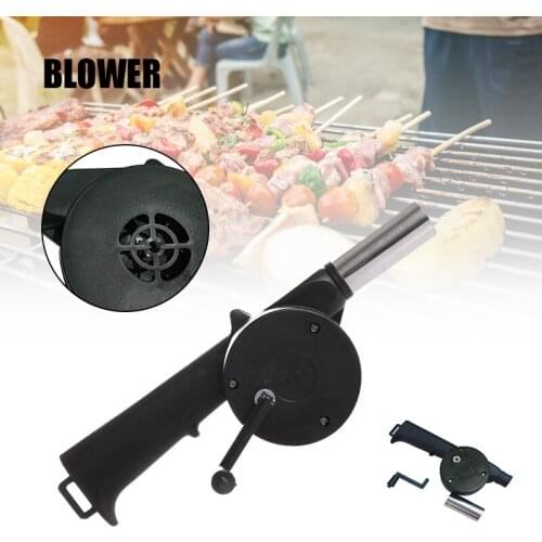 Blower with Hand Crank Tool Convenient Easy Operation Portable Detachable Suit for BBQ Outdoor Camp Travel Hot BBQ Tools