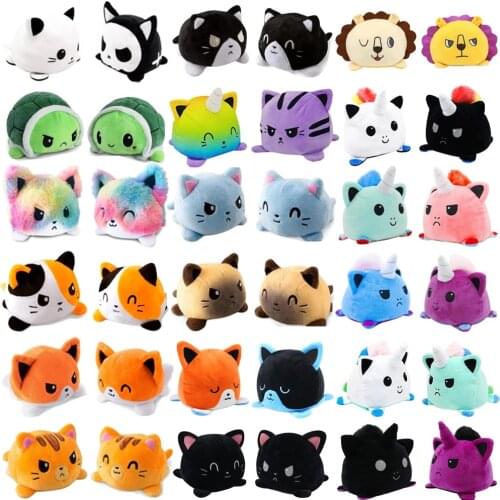 Nuevo animal de peluche de juguete flip happy toy suave lindo colorido animal pop mueca regalo de cumpleaos