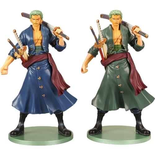 One Piece Roronoa Zoro Model Doll Cartoon Animation 22cm PVC Statue Anime Action Figure Figma Oversized Children Toys For Kids