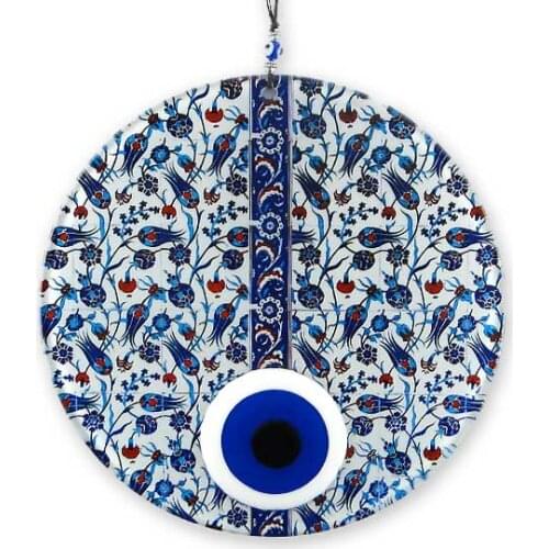 Handmade Tile Tulip Fusion Glass Evil Eye Bead 23cm