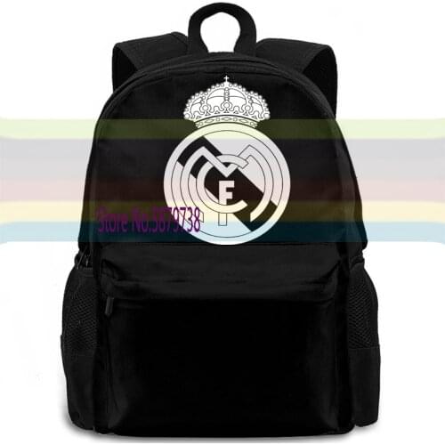 Real Madrid team backpack laptop travel school adult student