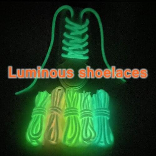 1 Pair 100CM Luminous Shoelaces Round Night Run Fluorescent Shoe Laces Children And Adults Party Coconut Casual Shoelace