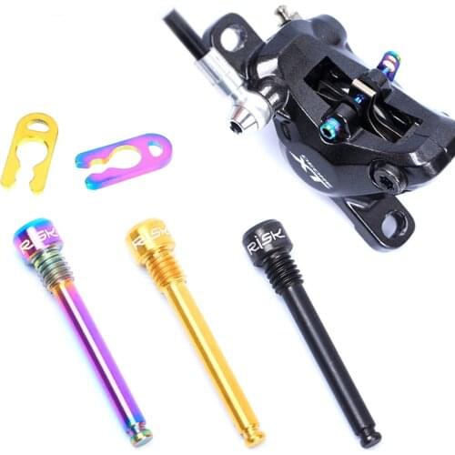 2pcs M4x26.5 Road MTB Bike Bicycle Retaining Screw Titanium Retainer Pin With Circlip Bolt For Threaded Hydraulic Disc Brake