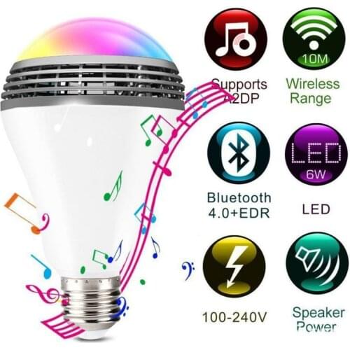 WiFi Smart LED Light Bulb E27 RGB Music Speaker LED Bulb Wireless Bluetooth Timer Bulbs Lamp APP Control Household Lighting