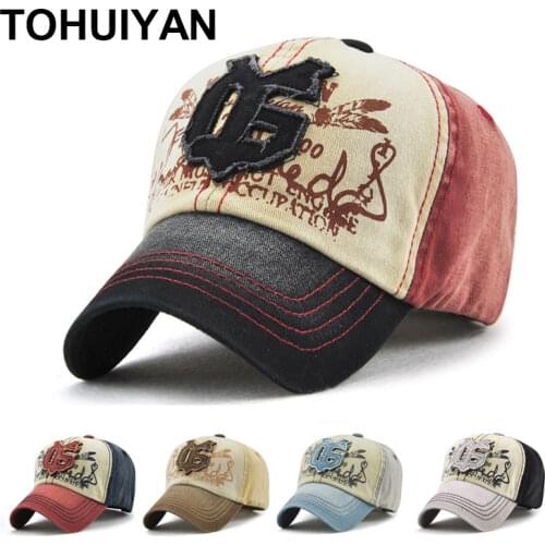 [TOHUIYAN] 2020 Vintage Baseball Cap Men Casual Cotton Casquette Dad Hat Summer Autumn Bone Masculino Snapback Hats for Women