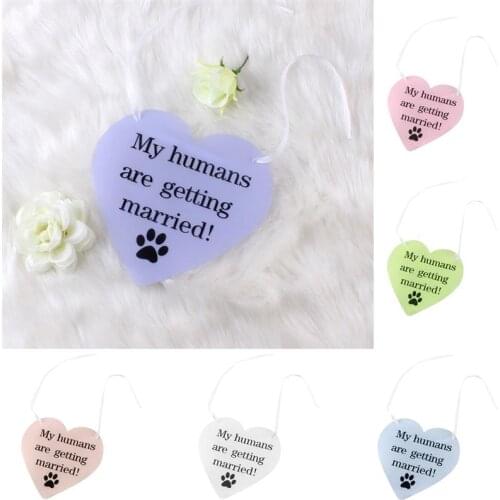 1 Piece Creative Funny Pet Tag Dogs Cats Neck Sign Pendant Decoration For Wedding Engagement Party Events Dogs Accessories