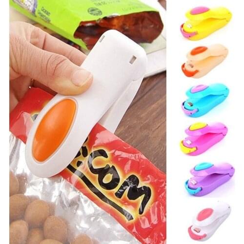 1 Pcs Mini Bag Sealer Kitchen Tools Magic Cute Heat Sealing Machine Impulse Sealer Seal Packing Sealer Plastic Bag bag clips