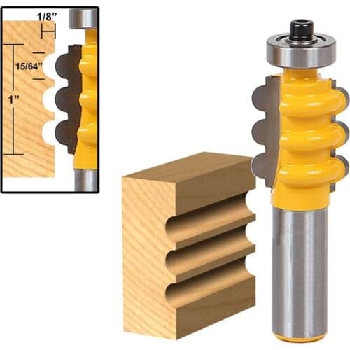 1pcs Triple Flute Column/Face Molding Router Bit - Small - 1/2" Shank