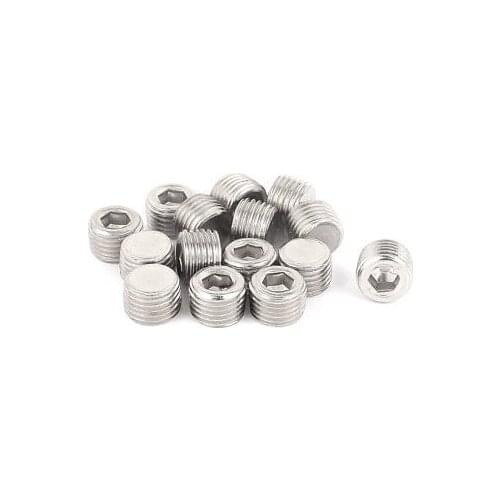 15 Pcs Air Pneumatic 1/4BSP Thread Brass Hex Head Pipe Connectors Fastener