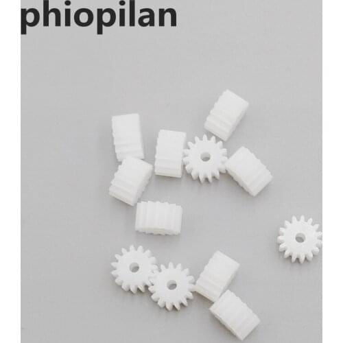 200pcs 0.5 modulus 15T 2A 15 Teeth 15-2A DIY toy gear, Plastic Spindle Gear,Motor gear Model Car Gear fit to 2mm optical axis