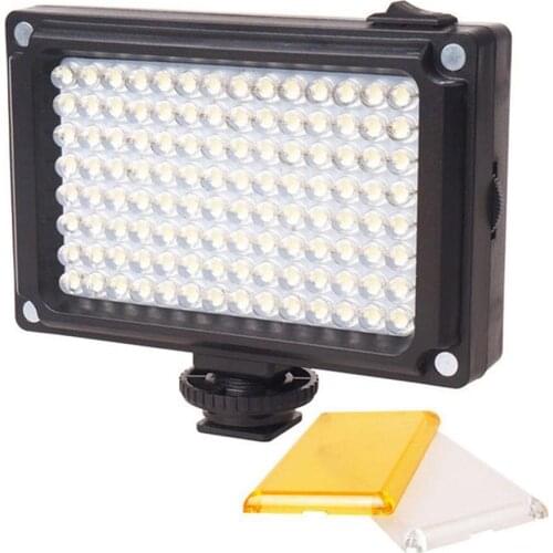 96 LED video light portable selfie fill light spotlight with hotshoe for smartphone cellphone camera