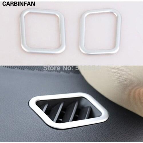 ACCESSORIES FOR 2014 2015 TOYOTA HIGHLANDER KLUGER CHROME DASHBOARD AIR VENT TRIM COVER Sticker MOLDING FRAME ACCENT 2PCS/SET