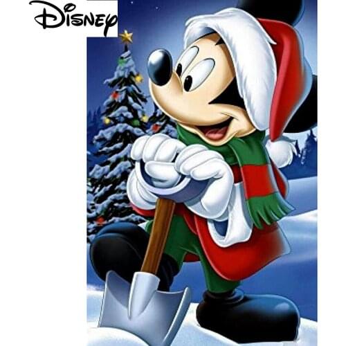 Disney Diamond Embroidery Diamond Mosaic3D Cartoon Christmas Mickey Snow Scene Diy Diamond Painting Needlework Canvas Home Decor