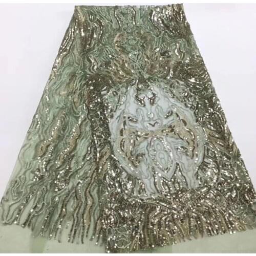 Sequin Lace Fabric Nigeria Lace Fabric 2020 High Quality Lace Wedding Dress African Tulle Lace Fabric D3745