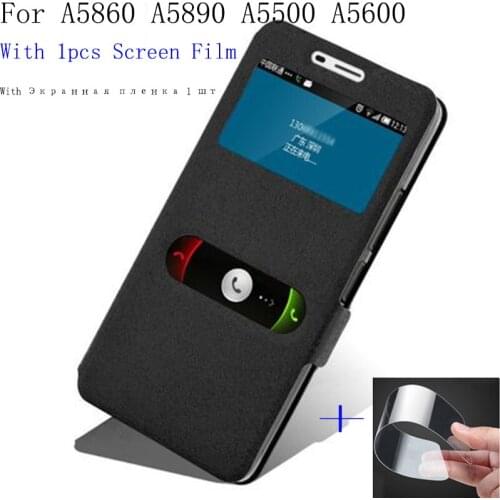 Smart view window cover For Lenovo A5860 A5890 A5500 A5600 case shell open window phone battery case A 5860 A 5890 back cover