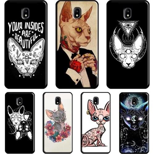 Tattoo Sphinx Cat Case For Samsung Galaxy J5 2017 A3 A5 J1 J3 J7 2016 J4 J6 A6 A8 Plus A7 A9 J8 2018 Coque