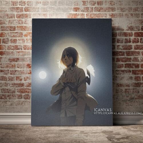 Eren Shingeki No Kyojin real life Decoration Prints Home Decor Canvas Living Kids Room Bedroom Painting Wall Art Studio Poster