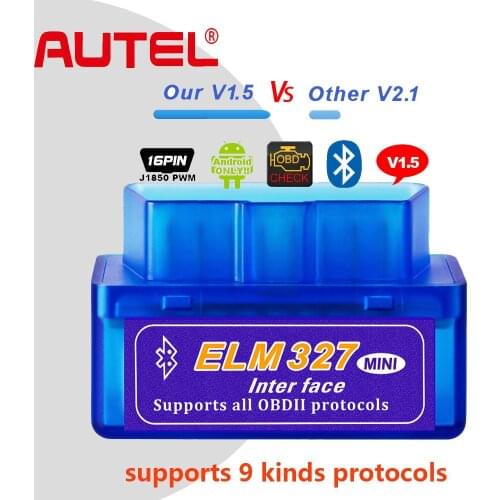 Autel ELM327 Bluetooth OBDII for Android Car Scanner Automotive obd2 elm327 Auto Diagnostic Tool Scanner 1.5V obd2 scanner